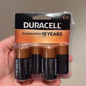 Duracell Coppertop C Batteries, 4 Count Pack